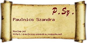 Paulnics Szandra névjegykártya